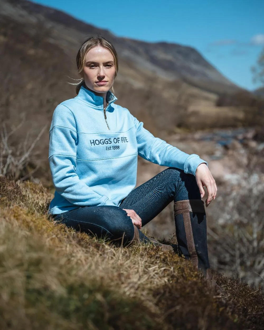 Hoggs of Fife Dumfries 1888 Womens Quarter Zip Sweatshirt