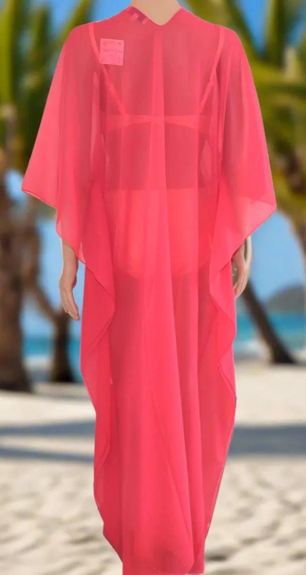 Hook Kaftan Coverup-Fuchsia