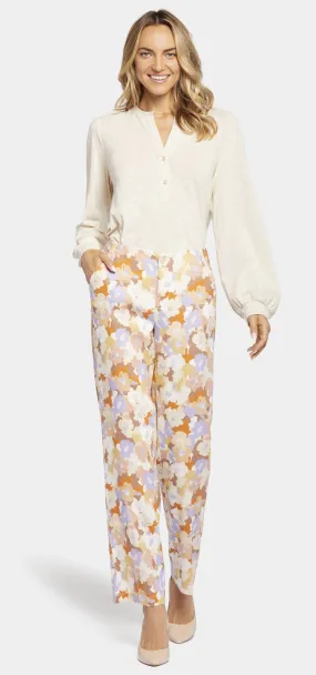 Marilyn Trouser Bloemenprint Stretch Linnen | Sunset Grove