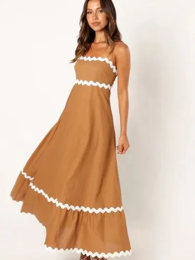 Maxikleid mit Spaghettiträgern