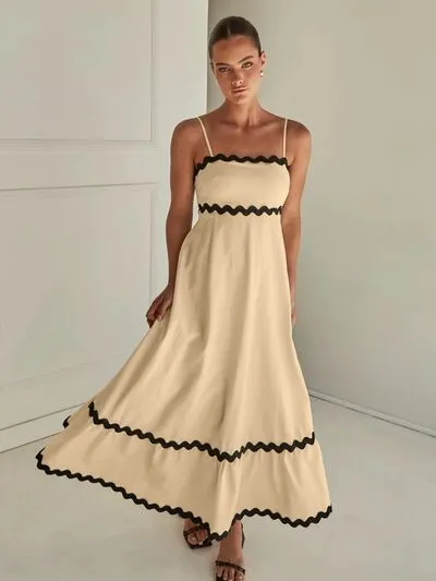 Maxikleid mit Spaghettiträgern