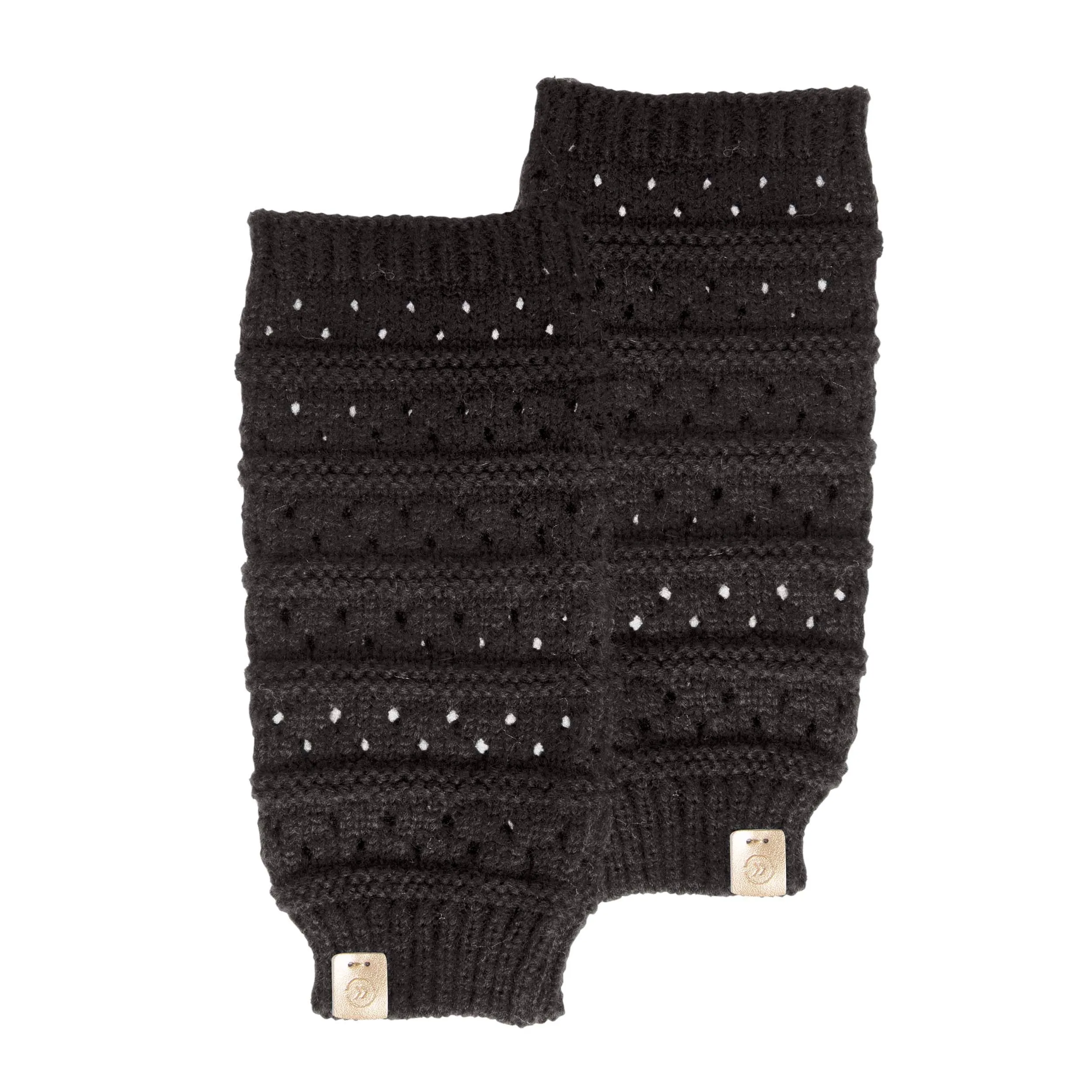 Mitaines Femme Maille Pointelle Noir