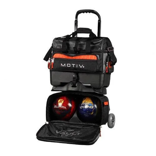 Motiv Vault 4 Ball Roller Bowling Bag Black/Orange