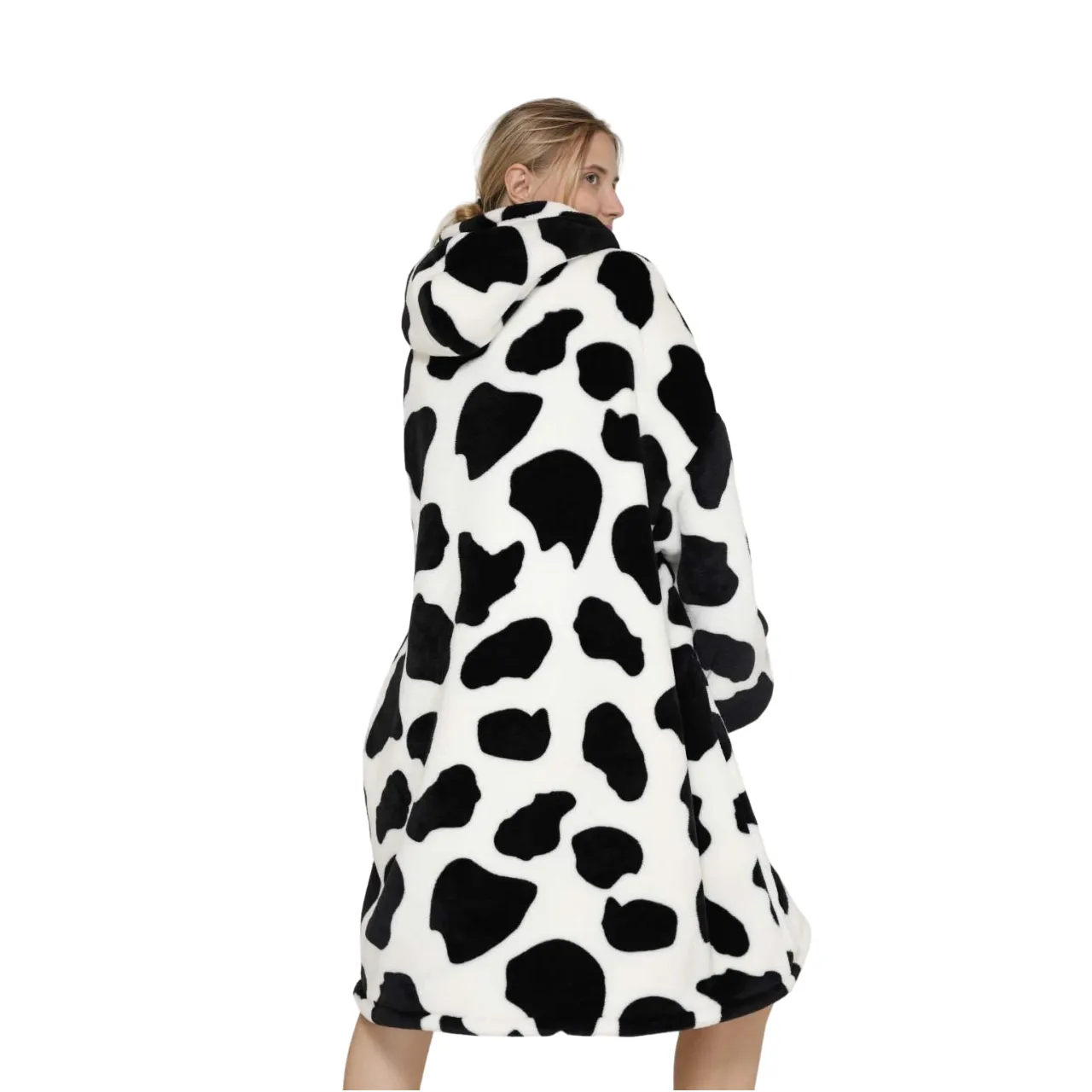 My Snuggy - Adult Monochrome Cow Hoodie Blanket