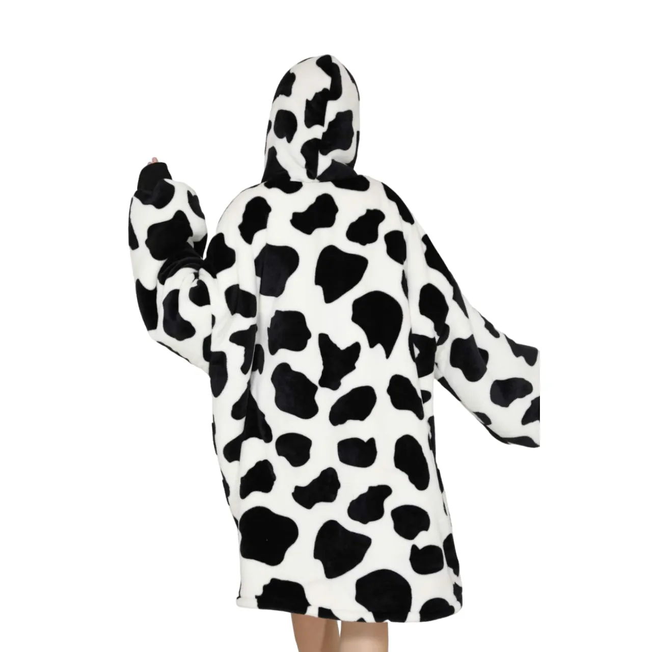 My Snuggy - Adult Monochrome Cow Hoodie Blanket