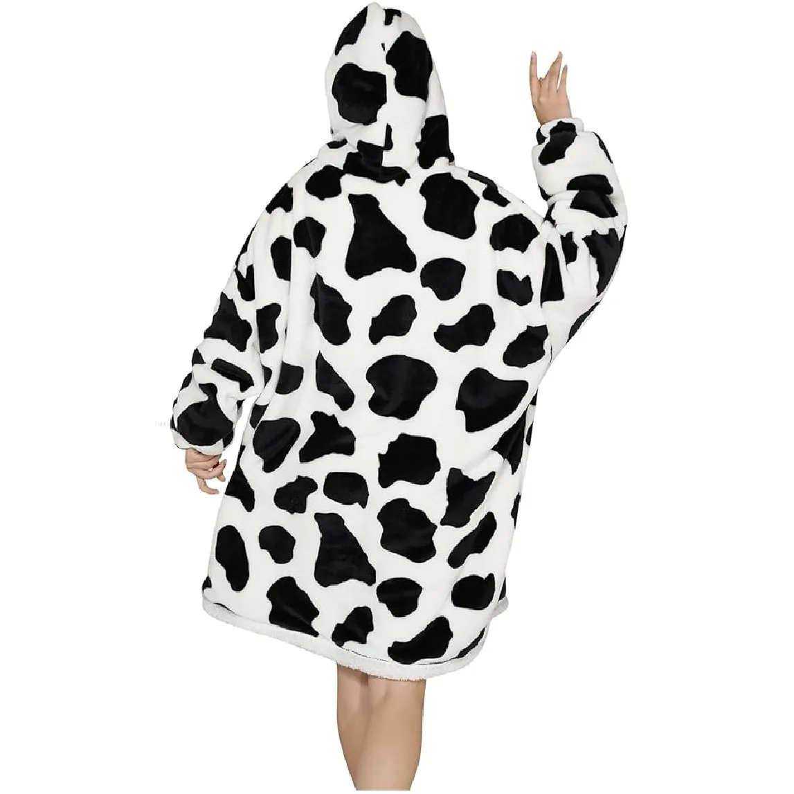 My Snuggy - Adult Monochrome Cow Hoodie Blanket