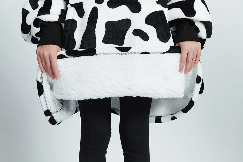 My Snuggy - Kids Monochrome Cow Hoodie Blanket