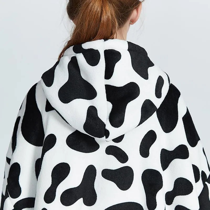 My Snuggy - Kids Monochrome Cow Hoodie Blanket