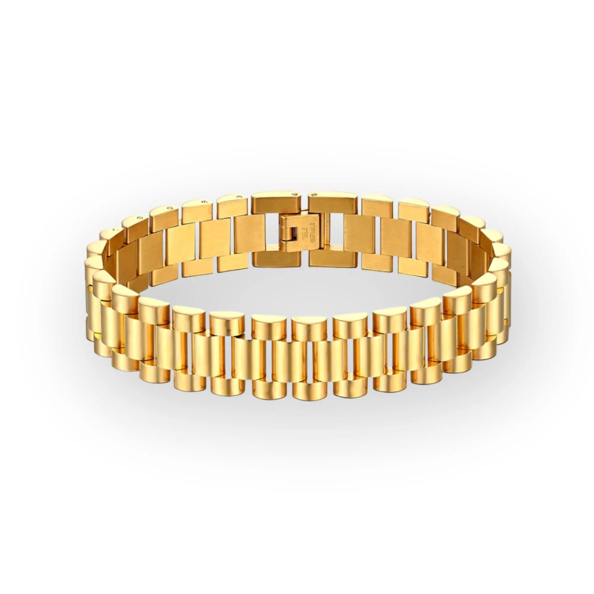 Ostrada Gold 15mm Mens Bracelet