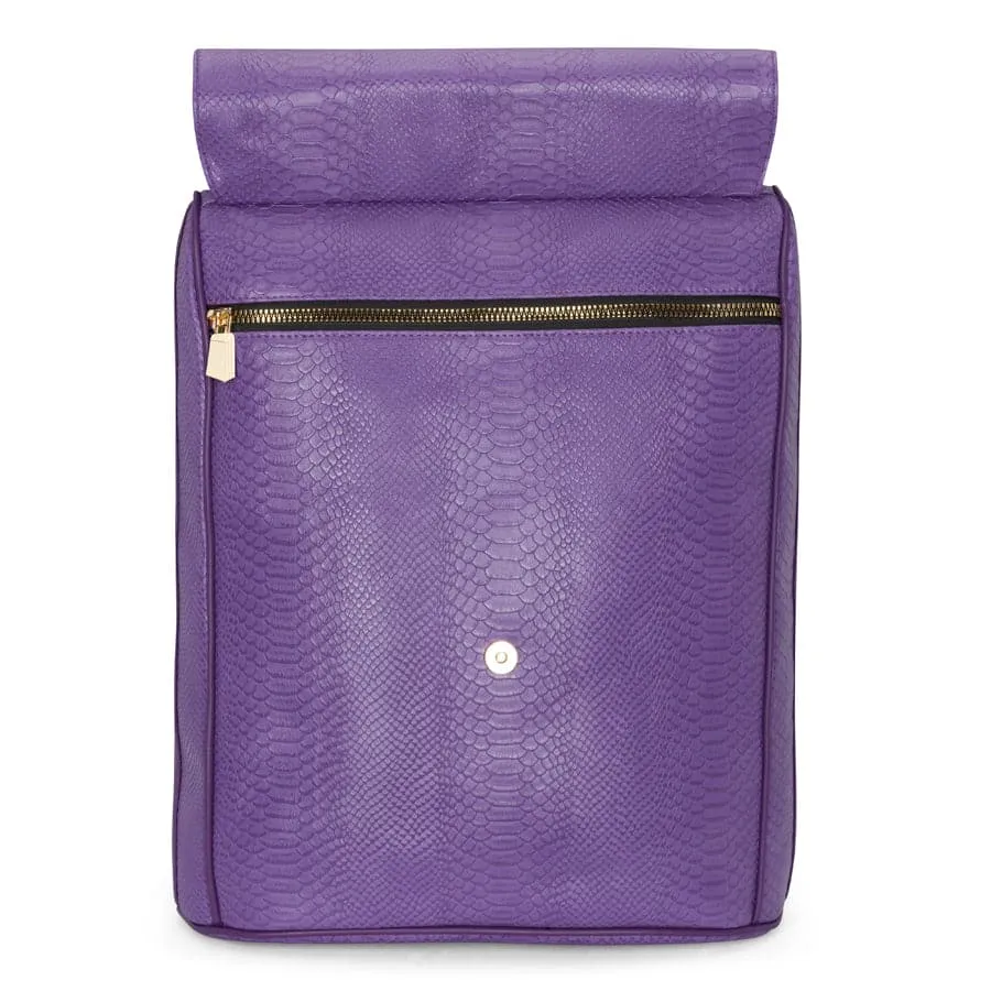 Purple Apollo 1 Faux Snakeskin Backpack