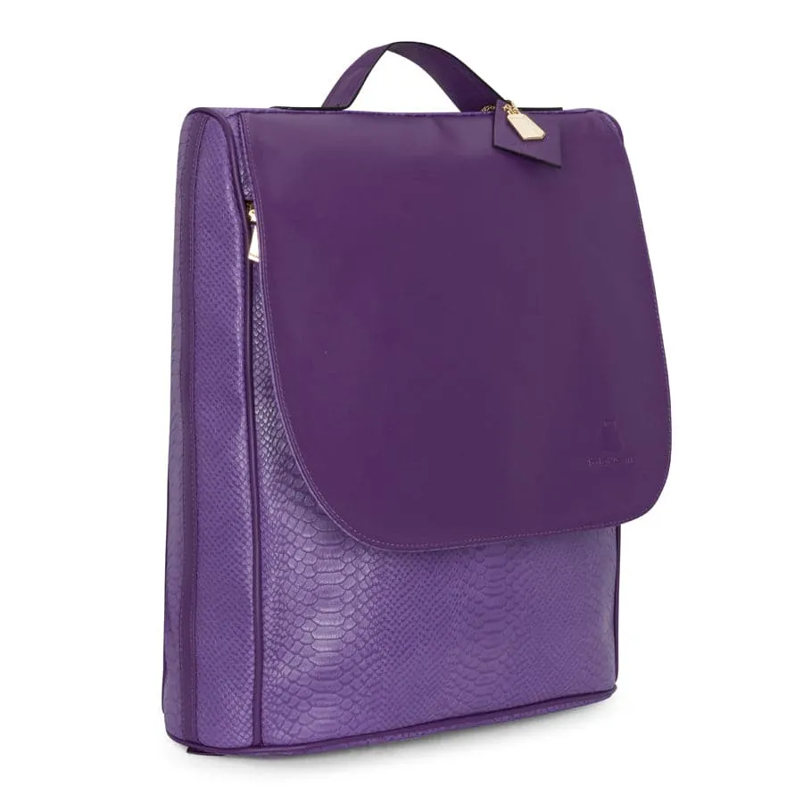 Purple Apollo 1 Faux Snakeskin Backpack