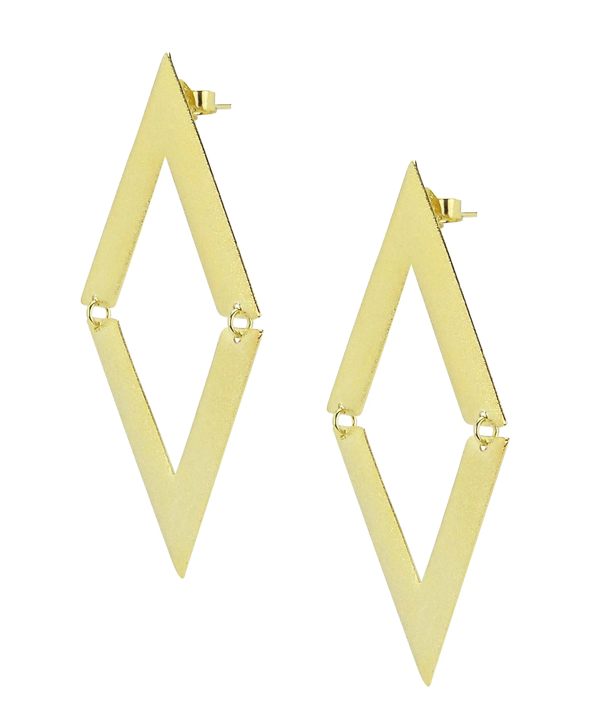 Sheila Fajl V on V Statement Dangle Earrings in Gold Plated