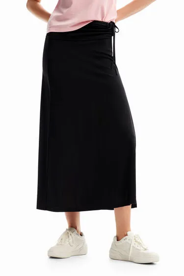 Slit Side Gather Skirt