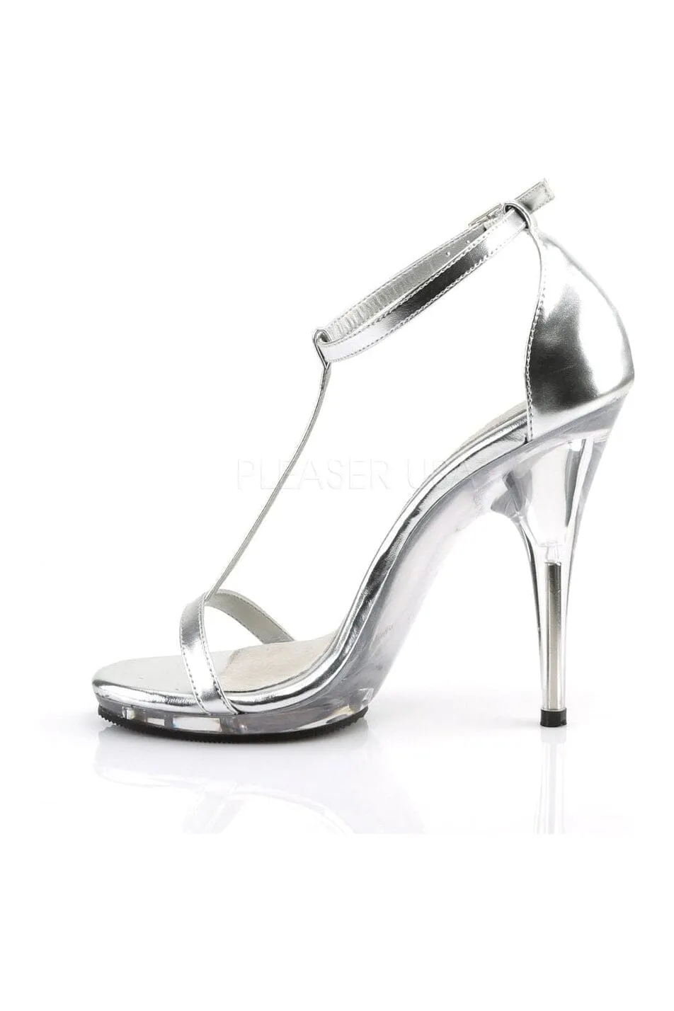 SS-POISE-526 Sandal | Clear Faux Leather