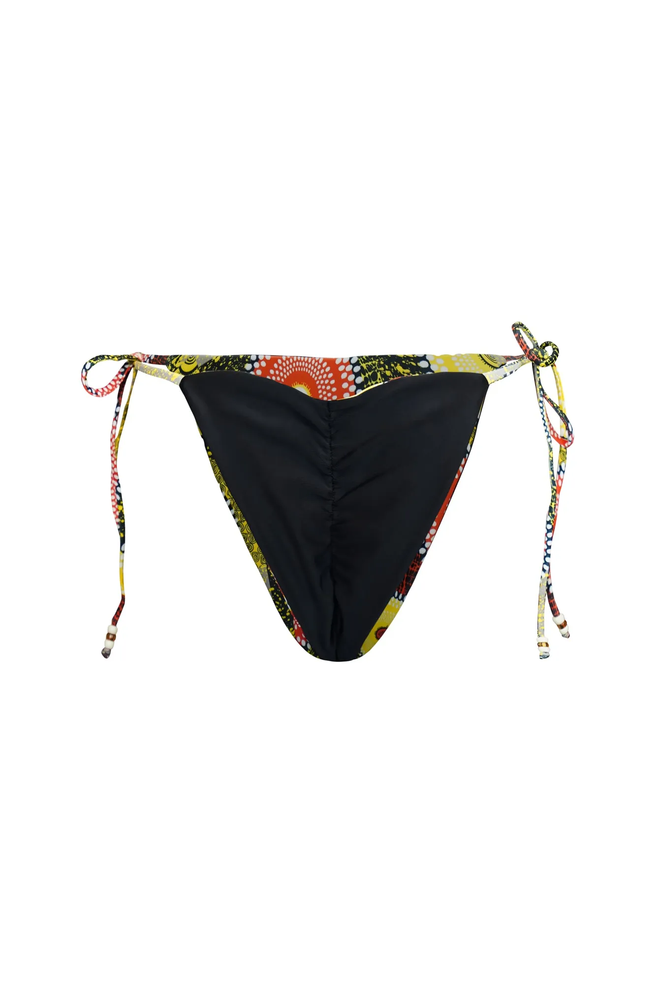 String Reversi Bottoms Bikini - Black/Dreamy Mirage Print | GOLDEN OASIS 1.0