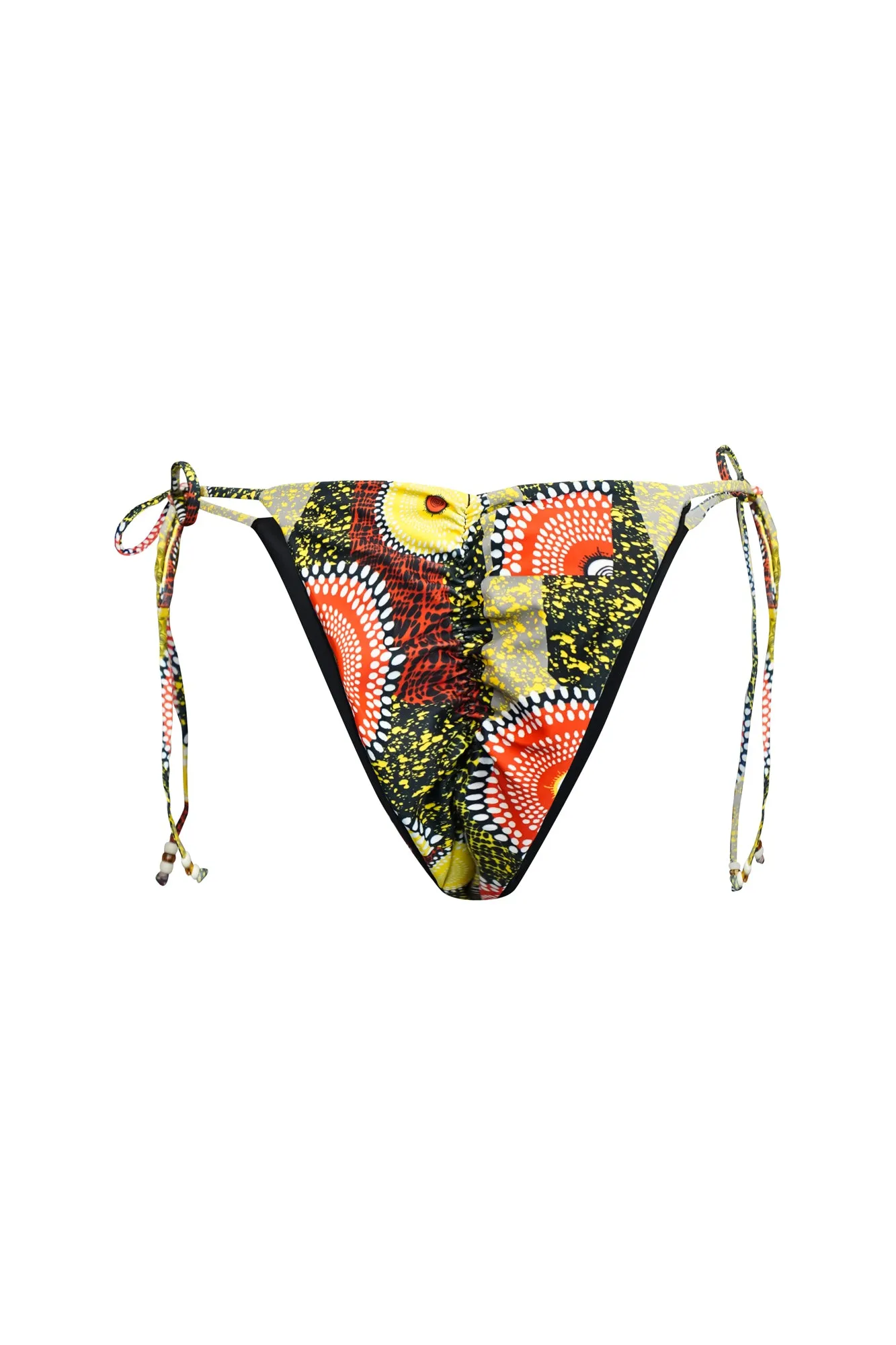 String Reversi Bottoms Bikini - Black/Dreamy Mirage Print | GOLDEN OASIS 1.0