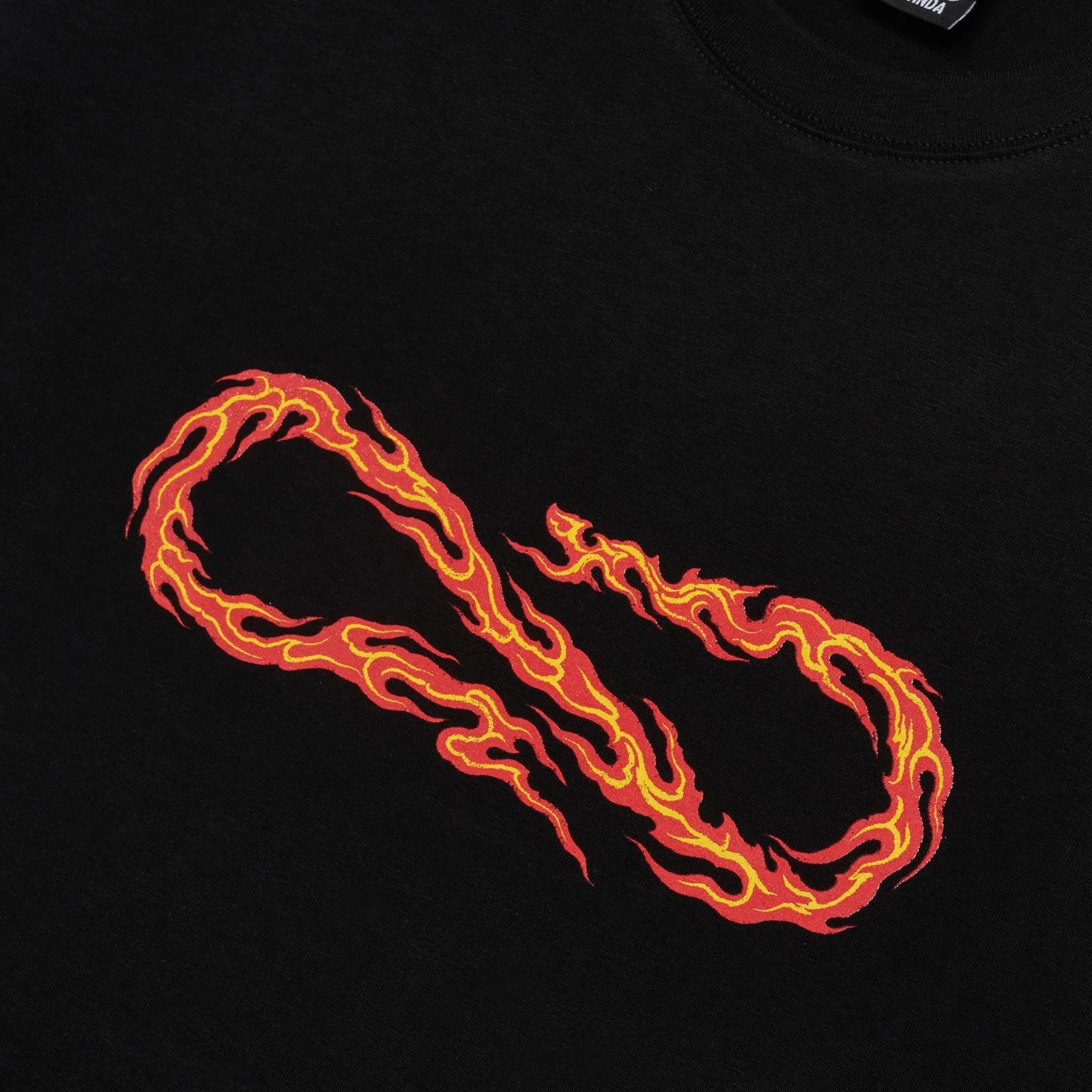 T-shirt Propaganda Logo Flame Nero