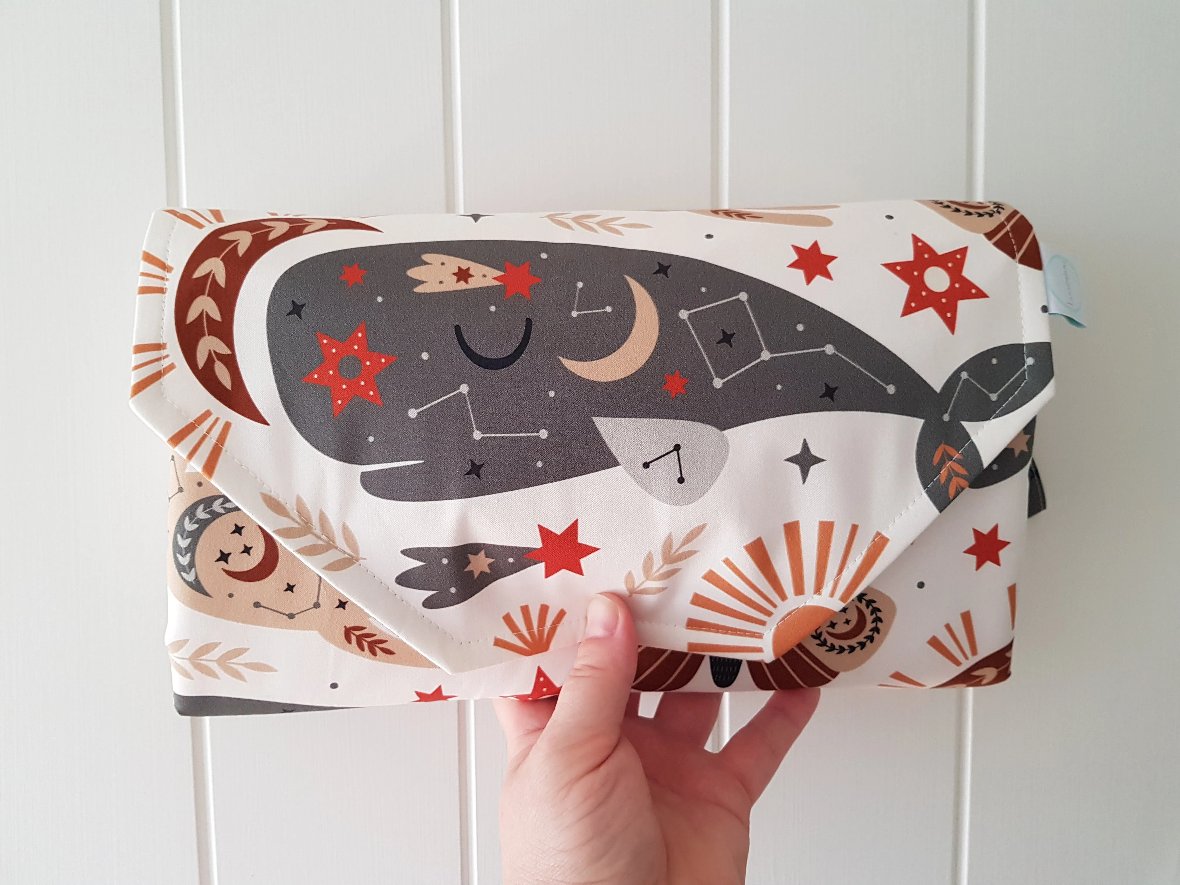 Whale & Friends Nappy change mat clutch