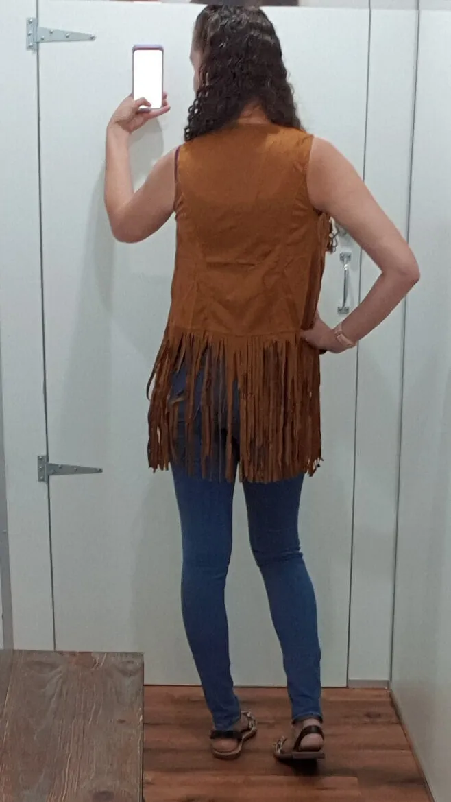 Women's Microsuede Tassel Vest