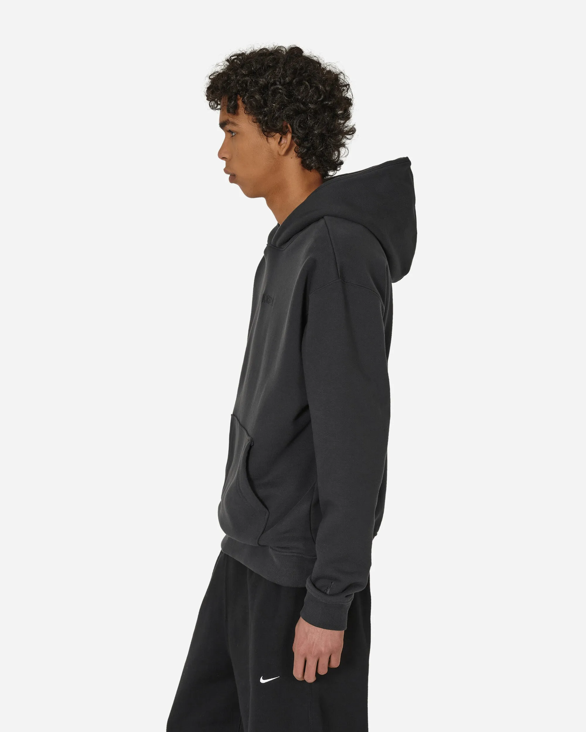 Wordmark Fleece Hooded Sweatshirt Off Noir