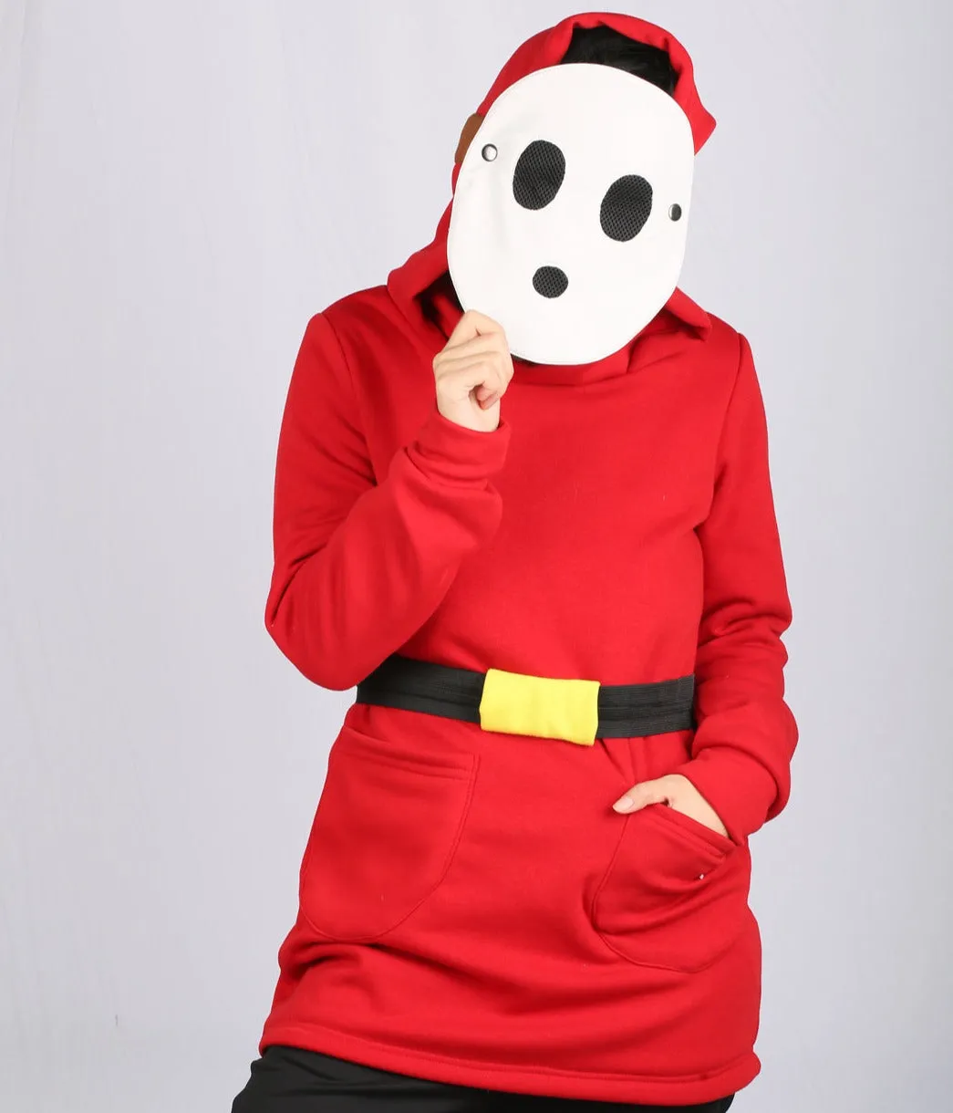 Xcoser Mario Series Shy Guy Hoodie Women's Hooded Sweatshirt Cosplay Costume