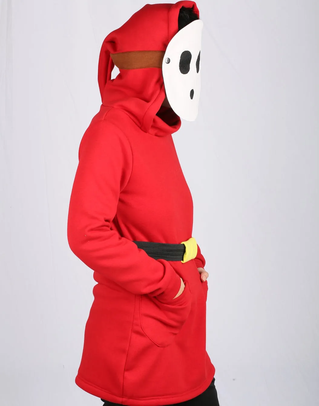 Xcoser Mario Series Shy Guy Hoodie Women's Hooded Sweatshirt Cosplay Costume